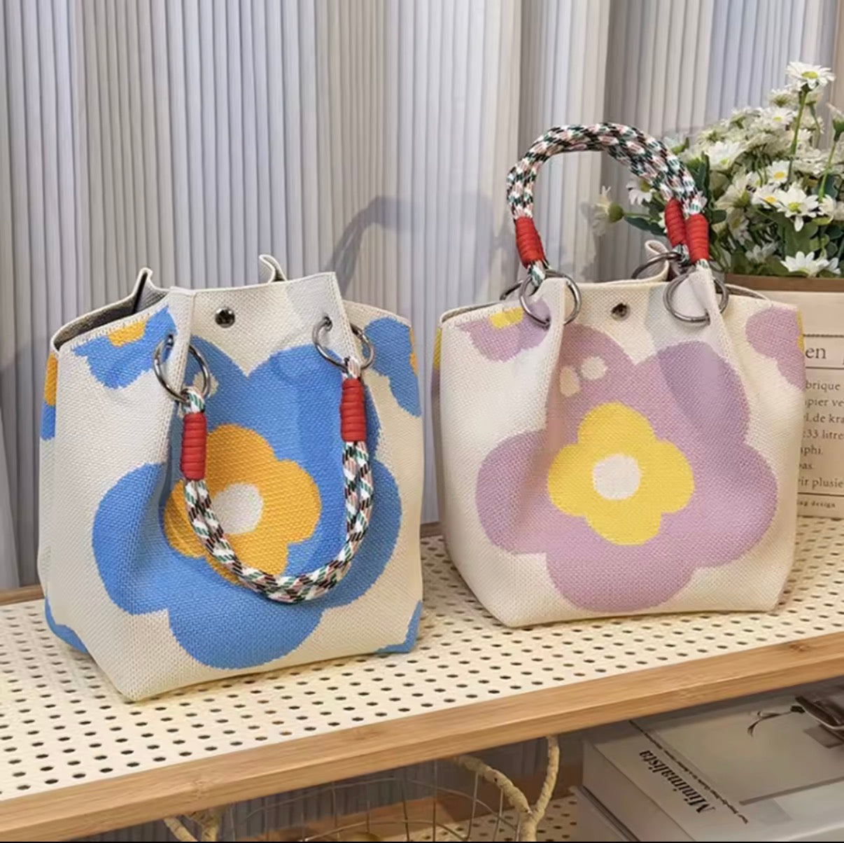 Bolso tipo cubo mini de punto